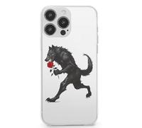 Werewolf with Rose TPU Cell Phone Case Compatible with iPhone 13 Mini/13/13 Pro/13 Pro Max Soft Protective Shell