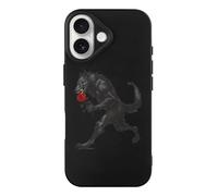 Werewolf with Rose TPU Cell Phone Case Compatible with iPhone 17/17 Air/17 Pro/17 Pro Max Soft Protective Shell