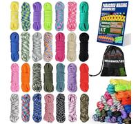 WEREWOLVES 28 Colors Paracord 550 Kits with Instruction - Multifunction Survival Parachute Cord Making Paracord Bracelets, lanyards, Dog Collar - 10 Feet Each Paracord Rope (Lucky, 28 Colors)