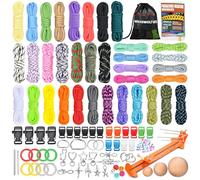 WEREWOLVES Paracord Bracelet Jig Kit - 4MM, 3MM, 2MM Parachute Combo Kit, 10FT Rope Complete Accessories and Paracord Jig Bracelet Maker (Luck, 10FT-35 Color)