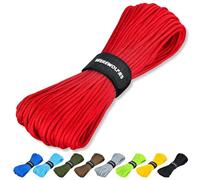 WEREWOLVES Paracord Rope, 7 Strands 4mm 100ft Parachute Cord for Crafts, DIY Projects, Survival Bracelets (Red, 100 Feet)