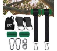 Werfeito - Juego de 2 correas de columpio para árbol (juego de 2), 3 pies, 20 pies, 30 pies, correas de columpio para árbol de 5000 libras con protector de árbol, mosquetón resistente y giratorio