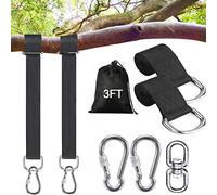 Werflyto Safe Tree Swing Hanging Straps Kit, 3FT/10FT/15FT/20FT, Heavy Duty Holds 5500LBS Extra Long Adjustable Nylon Straps, Easy & Fast Way to Hang Any Swing or Hammock