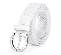 WERFORU Ladies Stretch Belt Women's Elasticated Woven Braided Belt 1.3 inch Wide Casual Belt for Jeans Pants