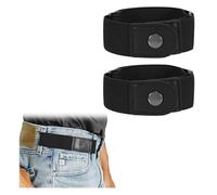 WERFORU Men 2 Loop No Buckle Elastic Belt for Women Men side belts, Fit 1.5 Inch Belt Loop
