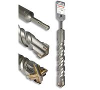 WERHE Concrete Drill Bit SDS Plus 32x260 mm, 4 Cutting Edges | carbide tip, for reinforced concrete suitable, double spiral for dust removal, working length 200 mm, weight 0.75 kg
