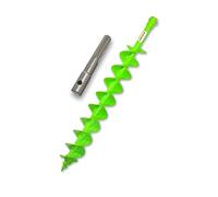 WERHE Earth Auger Ø 80 mm, 80 cm, Double Helix, SDS Max Adapter | 18 mm shank, carbide blades, working length 60 cm, 4.22 kg, for loose up to medium-hard soils, tree planting, cotter pin lock