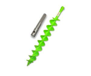WERHE Earth Auger Ø 80 mm, 80 cm, Double Helix, SDS Max Adapter | 18 mm shank, carbide blades, working length 60 cm, 4.22 kg, for loose up to medium-hard soils, tree planting, cotter pin lock