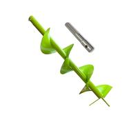 WERHE Earth Auger 200 mm with Metal Blades and SDS Max Adapter - Robust Steel for Tree Planting and Fence Construction - 80 cm Length