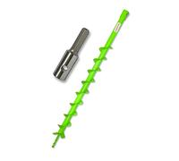 WERHE Earth Auger 60 mm, Hex Adapter, Hand Drill for Tree Planting | alloy steel, total length 80 cm, working depth 76 cm, 20 mm hex shank, for standard drills, Fence Building