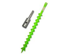 WERHE Earth Auger 60 mm with Carbide Blades - Robust Steel for Tree Planting and Fence Construction - SDS Plus Compatible