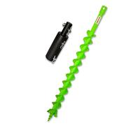 WERHE Earth Auger Solid Steel, Ø 60 mm, Length 80 cm, Adapter 25/20 mm