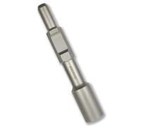 WERHE Earth Rod Driver HEX30 Inner Ø 32.5 mm | hardened steel, hole depth 50 mm, outer Ø 42 mm, for deep earth electrodes fence posts, compatible Hitachi/Makita/Ozito