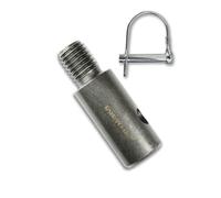 WERHE M14 Adapter for Earth Augers with Quick Wing Bolt - Robust Hardened Steel Mixing Adapter for Ground Drilling Machines, Augers and Concrete Mixers