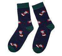 Weri Spezials Merry Christmas men's socks with funny Christmas motifs. - Blue - 9-11