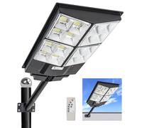 WERISE 900W Solar Street Lights with Motion Sensor, Outdoor Waterproof LED Flood Light with Remote Control, Dusk to Dawn Security Floodlight Lighting for Parking Garden Path