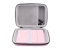 WERJIA Hard Carrying Case Compatible with Nelko Photo Printer, PP01/PP03,Color Mini Portable Printer,Mesh Pocket fits Cable, Photo Paper (Pink)