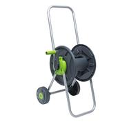WERKA PRO 11436 Hose Reel on Wheels, Ergonomic Design for Effortless, Angled Water Passage for Optimal Flow, Weather Resistant, Black and Green, Size 1.0