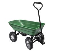 WERKA PRO Garden Trailer Trolley 52 litres, Alloy Steel, Green