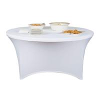 WERKA PRO Tablecloth Cover for Table Diameter 150 cm White
