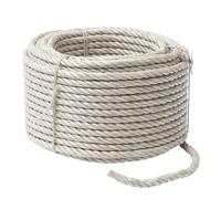 WERKA PRO Thick Rope Diameter 14 mm 50 m Universal Use - Quality Polypropylene - Weatherproof and Humidity Resistant - Rigid - Long Versatile Rope - Beige