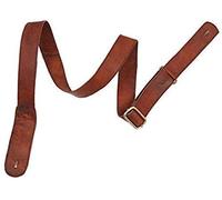 WerKens Genuine Leather Adjustable Mandolin,Ukulele Strap Belt, Soft Feel Comfortable Grip Slim Design - Brown - 1.40" inch Wide