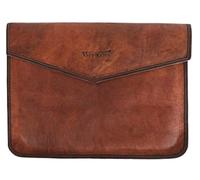 WerKens Genuine Leather Laptop Sleeve a Luxury Laptop Sleeve Cover Case for MacBook and Laptops with Display Sizes 13-13.3" Inch,Handmade Laptop Leather Sleeve Vintage Document Holder - Brown