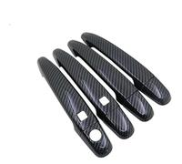 WERKFNKBNH Car Outer Door Handle Cover for T&oyota for Previa for Estima for Tarago 2016 2007-2017 2015 Car Door Handle Cover Trim Sticker(Carbon 2 Buttons)