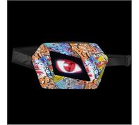 WERKFNKBNH Motorcycle Tail Bag Motorcycle Tool Bag Waist Slanting Cell Phone Control Pattern Devil's Eye LED Luminous Rider Riding Shoulder Motorbike Saddle Bags(Graffiti)