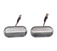 WERKFNKBNH Side Wing Indicator Light For Nissan For Tiida For Note For Micra For Navara For Qashqai For Cube For Camiones For Dualis For Frontier Car Blinker Side Turn Signal Lights(Dynamic Crystal)