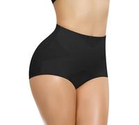 Werkiss Tummy Control Knickers Shapewear for Women Tummy Control Body Shaper High Waisted Tummy Tuck Slimming Underwear Shaping Briefs(#2 Black-mid Waisted, S)