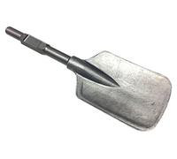 WERKON Shovel Chisel 135x410 mm, SDS Hex 30 mm, for Demolition Hammer | hardened steel, hex shank, use for asphalt and gravel, incl. plastic case, 3.6 kg, Concrete