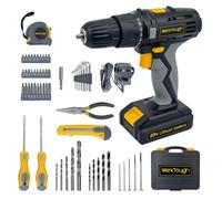 Werktough 77PCS 18/20V Cordless Drill Screwdriver Tool Kit Set | Tool box Storage Case, Men gift, home repair,home improvement,easy to use,diy tools,Multifunctional Tool Kit