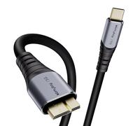 Werkybay Micro B 3.0 to USB C Cable 2 m, 5 Gbit/s Hard Drive Cable, USB Type C 3.1 Male Data Cable Charging Cable Compatible with WD, Seagate, Toshiba Hard Drive, HDD, Galaxy S5, Note 3, Camera etc.