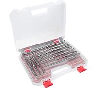 Werkzeyt ZY23415 Masonry Drill Bit Set 10-Piece SDS-Plus Attachment for Tool- Change for Concrete & Masonry in Practical Plastic Box/Hammer Drill Bit Set/Drill Bit Assortment / ZY23415