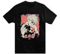 WERLONG95 flowereyesJujutsu Kaisen T-Shirt Gojo Satoru Cosplay Round Neck Short Sleeve Summer Casual Top (Small)