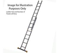 Werner Double Extension Ladder - 1.85m, Silver