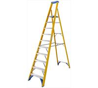 Werner Fibreglass Platform Stepladder 10 Tread