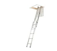 Werner 2-Section Aluminium Loft Ladder & Handrail 2.13M-2.69M