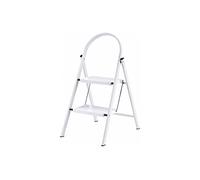 Werner 2 Step Steel-Framed Step Stool - White, Extended height 2.2m