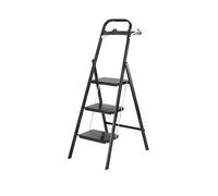 Werner 3 Tread Black Stepstool With Tool Tray One Colour