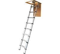 YOUNGMAN 301001 Telescopic Loft Ladder Aluminium 2.9 Metres / 9.51 Feet, Silver, 86.8 x 47.8 x 12.6 cm