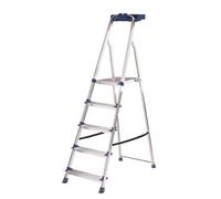 Werner 5 Tread Aluminium & Steel Step Ladder (H)1.68M