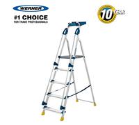 Werner Schuhe Aluminium Workstation Stepladder 705 Series - 5 Step