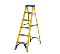 Fibreglass Step Ladder, Electricians Heavy-Duty By Werner 6 Tread 2.59m EN131