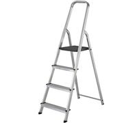 ABRU 1700318 High Handrail Stepladder 3 Tread, Silver, One Size