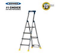 Werner Adjustastep Pro Aluminium Stepladder 4 Tread