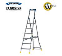 Werner Adjustastep Pro Aluminium Stepladder 6 Tread