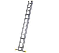 Werner Aluminium Double Section Extension Ladder Box Section 3.57m
