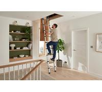 YOUNGMAN 301001 Telescopic Loft Ladder Aluminium 2.9 Metres / 9.51 Feet, Silver, 86.8 x 47.8 x 12.6 cm